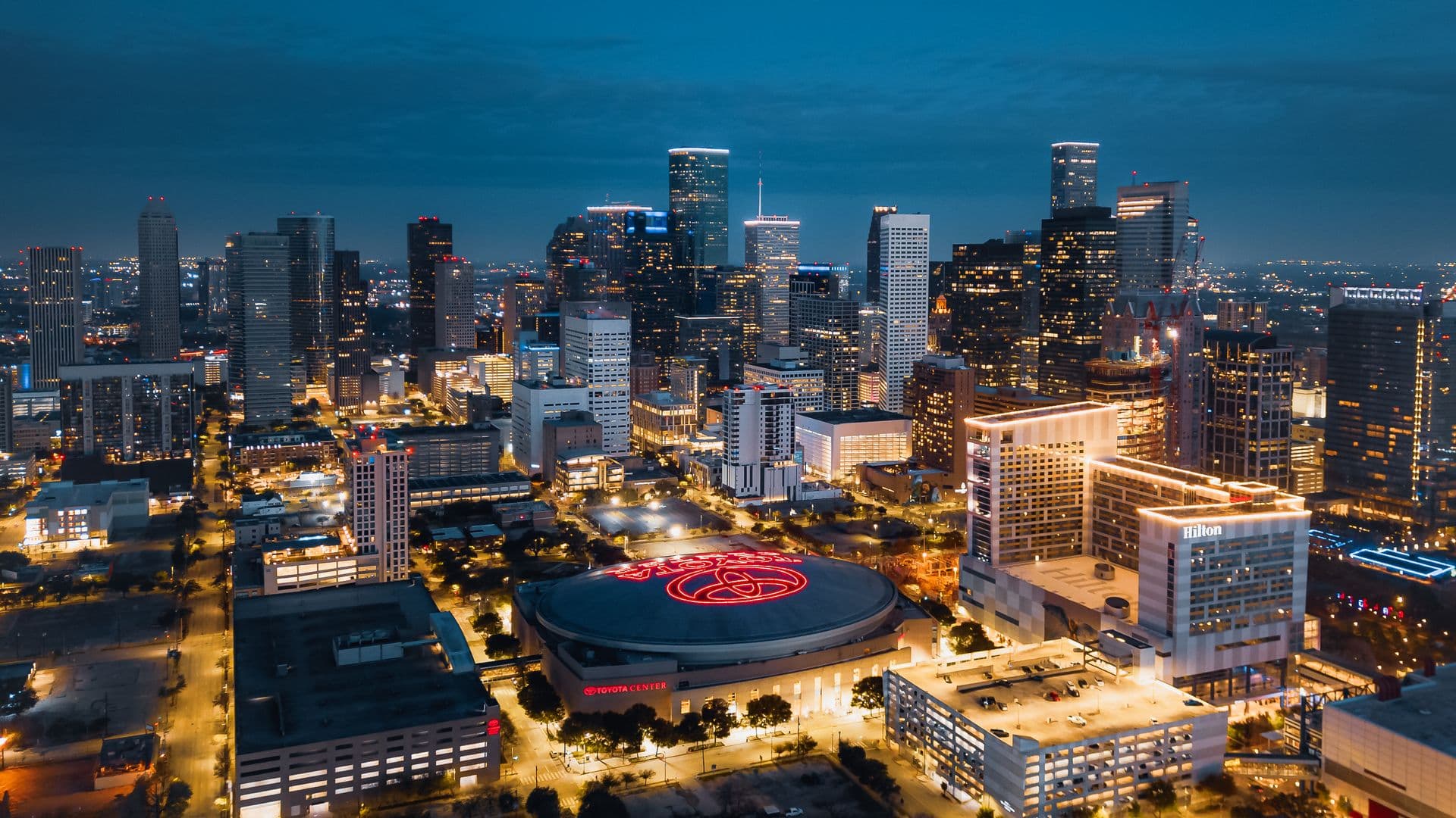 Aerial view of Houston